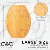 COOK WITH COLOR Bamboo Cutting Board – Kitchen Cutting Board – Strong Heavy Duty Bamboo Chopping Boards for Kitchen, Single Rounded(Single Rounded)