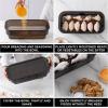 COOK WITH COLOR Collapsible Batter Bowl – Mess Free Breading Shaker Container – Great for Fried Fish, Fried Chicken, Onion Rings, Wings & More, Black(Black)