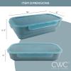 COOK WITH COLOR Collapsible Batter Bowl – Mess Free Breading Shaker Container – Great for Fried Fish, Fried Chicken, Onion Rings, Wings & More, Black(Blue)