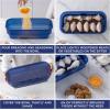 COOK WITH COLOR Collapsible Batter Bowl – Mess Free Breading Shaker Container – Great for Fried Fish, Fried Chicken, Onion Rings, Wings & More, Black(Navy)