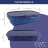 COOK WITH COLOR Collapsible Batter Bowl – Mess Free Breading Shaker Container – Great for Fried Fish, Fried Chicken, Onion Rings, Wings & More, Black(Navy)