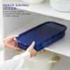 COOK WITH COLOR Collapsible Batter Bowl – Mess Free Breading Shaker Container – Great for Fried Fish, Fried Chicken, Onion Rings, Wings & More, Black(Navy)
