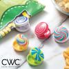 COOK WITH COLOR Cute Bag Clips – 10 Pc. Set of Funny Chip Clips and Snack Clips – Kitchen and Food Bag Clips for Airtight Seal for Food Storage (Candy)(Candy)