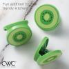 COOK WITH COLOR Cute Bag Clips – 10 Pc. Set of Funny Chip Clips and Snack Clips – Kitchen and Food Bag Clips for Airtight Seal for Food Storage (Candy)(Kiwi)