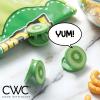 COOK WITH COLOR Cute Bag Clips – 10 Pc. Set of Funny Chip Clips and Snack Clips – Kitchen and Food Bag Clips for Airtight Seal for Food Storage (Candy)(Kiwi)
