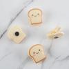 COOK WITH COLOR Cute Bag Clips – Funny Snack Clips, Magnetic Chip Clips for Bags – Kitchen and Food Bag Clips for Airtight Seal for Food Storage, Pink, Pack of 10(Toast)