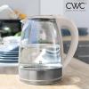 COOK WITH COLOR Electric Tea Kettle, 1.8L Cordless Hot Water Boiler, 1200W Rapid Boil, Auto Shutoff & Boil Dry Protection, BPA-Free, Sleek Countertop Design, Cream(Cream)