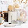 COOK WITH COLOR Electric Tea Kettle, 1.8L Cordless Hot Water Boiler, 1200W Rapid Boil, Auto Shutoff & Boil Dry Protection, BPA-Free, Sleek Countertop Design, Cream(Blush)