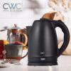 COOK WITH COLOR Electric Tea Kettle, 1.8L Cordless Hot Water Boiler, 1200W Rapid Boil, Auto Shutoff & Boil Dry Protection, BPA-Free, Sleek Countertop Design, Cream(Stainless Steel Black)