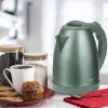 COOK WITH COLOR Electric Tea Kettle, 1.8L Cordless Hot Water Boiler, 1200W Rapid Boil, Auto Shutoff & Boil Dry Protection, BPA-Free, Sleek Countertop Design, Cream(Stainless Steel Sage)