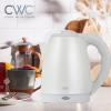 COOK WITH COLOR Electric Tea Kettle, 1.8L Cordless Hot Water Boiler, 1200W Rapid Boil, Auto Shutoff & Boil Dry Protection, BPA-Free, Sleek Countertop Design, Cream(Stainless Steel Crème)