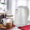 COOK WITH COLOR Electric Tea Kettle, 1.8L Cordless Hot Water Boiler, 1200W Rapid Boil, Auto Shutoff & Boil Dry Protection, BPA-Free, Sleek Countertop Design, Cream(Stainless Steel Crème)