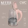 COOK WITH COLOR Electric Tea Kettle, 1.8L Cordless Hot Water Boiler, 1200W Rapid Boil, Auto Shutoff & Boil Dry Protection, BPA-Free, Sleek Countertop Design, Cream(Blush)