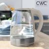 COOK WITH COLOR Electric Tea Kettle, 1.8L Cordless Hot Water Boiler, 1200W Rapid Boil, Auto Shutoff & Boil Dry Protection, BPA-Free, Sleek Countertop Design, Cream(Sand)