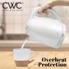 COOK WITH COLOR Electric Tea Kettle, 1.8L Cordless Hot Water Boiler, 1200W Rapid Boil, Auto Shutoff & Boil Dry Protection, BPA-Free, Sleek Countertop Design, Cream(Stainless Steel Crème)