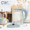 COOK WITH COLOR Electric Tea Kettle, 1.8L Cordless Hot Water Boiler, 1200W Rapid Boil, Auto Shutoff & Boil Dry Protection, BPA-Free, Sleek Countertop Design, Cream(Slate Blue)