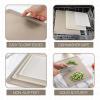 COOK WITH COLOR Extra Large Cutting Board Set, Jumbo-Sized Boards with Rubber Border for Enhanced Cooking Experience, 3-Piece, Mint(Brown Solid)