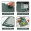 COOK WITH COLOR Extra Large Cutting Board Set, Jumbo-Sized Boards with Rubber Border for Enhanced Cooking Experience, 3-Piece, Mint(Dark Sage Solid)