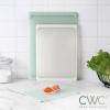 COOK WITH COLOR Extra Large Cutting Board Set, Jumbo-Sized Boards with Rubber Border for Enhanced Cooking Experience, 3-Piece, Mint(Mint Solid)