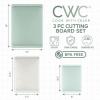 COOK WITH COLOR Extra Large Cutting Board Set, Jumbo-Sized Boards with Rubber Border for Enhanced Cooking Experience, 3-Piece, Mint(Mint Solid)