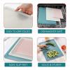 COOK WITH COLOR Extra Large Cutting Board Set, Jumbo-Sized Boards with Rubber Border for Enhanced Cooking Experience, 3-Piece, Mint(Teal Solid)