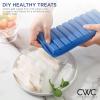 COOK WITH COLOR Ice Cube Tray for Water Bottles – Easy Release, Durable and Flexible Silicone Ice Stick Tray with Lid for Bottles, Sports Drinks and Soda – 10 Stick Capacity