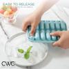 COOK WITH COLOR Ice Cube Tray for Water Bottles – Easy Release, Durable and Flexible Silicone Ice Stick Tray with Lid for Bottles, Sports Drinks and Soda – 14 Stick Capacity (Light Blue)