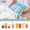 COOK WITH COLOR Ice Cube Tray for Water Bottles – Easy Release, Durable and Flexible Silicone Ice Stick Tray with Lid for Bottles, Sports Drinks and Soda – 14 Stick Capacity (Light Blue)