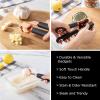 COOK WITH COLOR Kitchen Gadget Set Copper Plated Stainless Steel Utensils with Soft Touch Handles, Copper Navy, 7 Pieces(Copper Black)