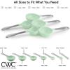 COOK WITH COLOR Measuring Cups Set and Measuring Spoon Set, Stainless Steel Handles, Nesting Kitchen Measuring Set, Liquid Measuring Cup Set, 12 PC Stainless Steel, Black(Mint)