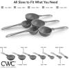 COOK WITH COLOR Measuring Cups Set and Measuring Spoon Set, Stainless Steel Handles, Nesting Kitchen Measuring Set, Liquid Measuring Cup Set, 12 PC Stainless Steel, Black(Gray)