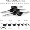 COOK WITH COLOR Measuring Cups Set and Measuring Spoon Set, Stainless Steel Handles, Nesting Kitchen Measuring Set, Liquid Measuring Cup Set, 12 PC Stainless Steel, Black(Black)