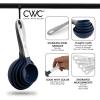 COOK WITH COLOR Measuring Cups Set and Measuring Spoon Set, Stainless Steel Handles, Nesting Kitchen Measuring Set, Liquid Measuring Cup Set, 12 PC Stainless Steel, Black(Navy)