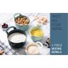 COOK WITH COLOR Nesting Plastic Mixing Bowl Set with Pour Spouts and Handles, Pink, 4 Piece Non-Slip(Mint)