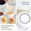 COOK WITH COLOR Nesting Plastic Mixing Bowl Set with Pour Spouts and Handles, Pink, 4 Piece Non-Slip(Speckled White)