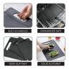 COOK WITH COLOR Non-Slip Cutting Board Set – Kitchen Essentials with Easy Grip Handle for Meat, Veggies, and Fruits, 3 Cutting Boards, Blue and White Marble(Speckled Black)