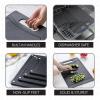 COOK WITH COLOR Non-Slip Cutting Board Set – Kitchen Essentials with Easy Grip Handle for Meat, Veggies, and Fruits, 3 Cutting Boards, Blue and White Marble(Black)