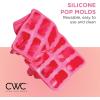 COOK WITH COLOR Popsicle Mold – 12 Section Reusable Ice Pop Molds for Frozen Yogurt, Ices, Ice Creams and Homemade Popsicles for Toddlers, Kids and Adults (Pink)