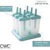 COOK WITH COLOR Popsicle Mold – 6 Section Reusable Ice Pop Molds for Frozen Yogurt, Ices, Ice Creams and Homemade Popsicles for Toddlers, Kids and Adults (Light Blue Classic)