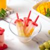 COOK WITH COLOR Popsicle Mold – 6 Section Reusable Ice Pop Molds for Frozen Yogurt, Ices, Ice Creams and Homemade Popsicles for Toddlers, Kids and Adults (Red Star)
