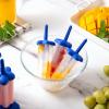 COOK WITH COLOR Popsicle Mold – 6 Section Reusable Ice Pop Molds for Frozen Yogurt, Ices, Ice Creams and Homemade Popsicles for Toddlers, Kids and Adults (Blue Star)
