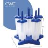 COOK WITH COLOR Popsicle Mold – 6 Section Reusable Ice Pop Molds for Frozen Yogurt, Ices, Ice Creams and Homemade Popsicles for Toddlers, Kids and Adults (Blue Star)