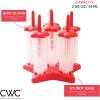 COOK WITH COLOR Popsicle Mold – 6 Section Reusable Ice Pop Molds for Frozen Yogurt, Ices, Ice Creams and Homemade Popsicles for Toddlers, Kids and Adults (Red Star)