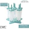 COOK WITH COLOR Popsicle Mold – 6 Section Reusable Ice Pop Molds for Frozen Yogurt, Ices, Ice Creams and Homemade Popsicles for Toddlers, Kids and Adults (Light Blue Star)