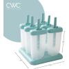 COOK WITH COLOR Popsicle Mold – 6 Section Reusable Ice Pop Molds for Frozen Yogurt, Ices, Ice Creams and Homemade Popsicles for Toddlers, Kids and Adults (Light Blue Classic)
