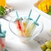COOK WITH COLOR Popsicle Mold – 6 Section Reusable Ice Pop Molds for Frozen Yogurt, Ices, Ice Creams and Homemade Popsicles for Toddlers, Kids and Adults (Light Blue Star)