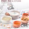 COOK WITH COLOR Prep Bowls with Lids- 12 Piece Nesting Plastic Small Mixing Bowl Set with Lids (Multi Colored), Grey/Pink