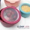 COOK WITH COLOR Prep Bowls with Lids- Deep Mixing Bowls Nesting Plastic Small Mixing Bowl Set with Lids (Navy)