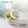 COOK WITH COLOR Prep Bowls with Lids- Wide and Deep Nesting Plastic Small Mixing Bowl Set with Lids, 8 Piece Set – Wide Bowls, Gray(Mint)