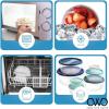 COOK WITH COLOR Round Food Storage Containers with Lids, Easy-Find Nesting Plastic Containers, 14 Piece Set (Teal Ombre)(Blue Ombre)